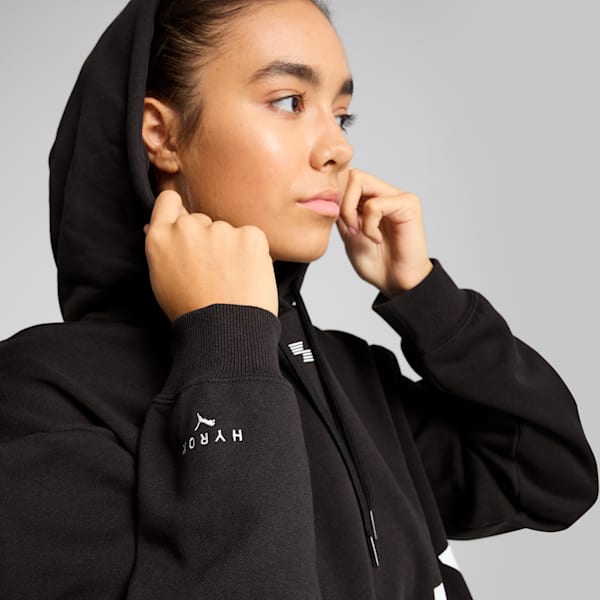 PUMA x HYROX Heavyweight Hoodie Women, PUMA Black, large-ZAF