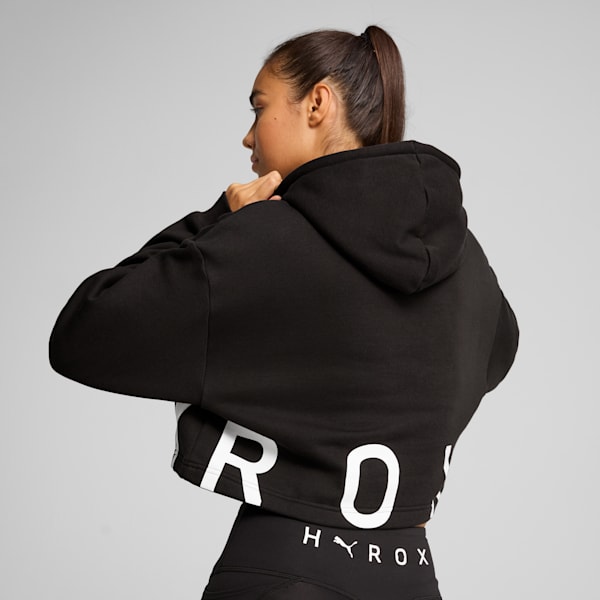 PUMA x HYROX Heavyweight Hoodie Women, PUMA Black, large-ZAF