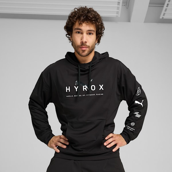 PUMA x HYROX Studio Hoodie Men, PUMA Black, large-ZAF