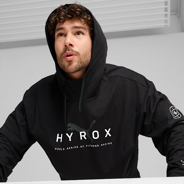 PUMA x HYROX Studio Hoodie Men, PUMA Black, large-ZAF