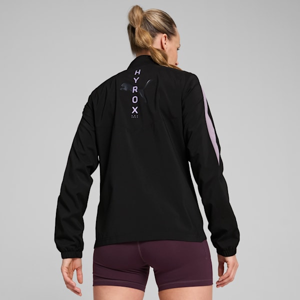 PUMA x HYROX Run Favourite Woven Jacket Women, PUMA Black, large-ZAF