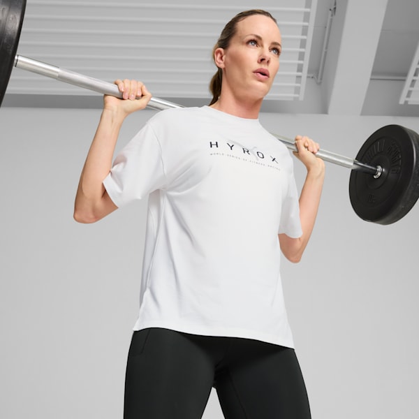 PUMA x HYROX CLOUDSPUN Tee Women, PUMA White, large-ZAF