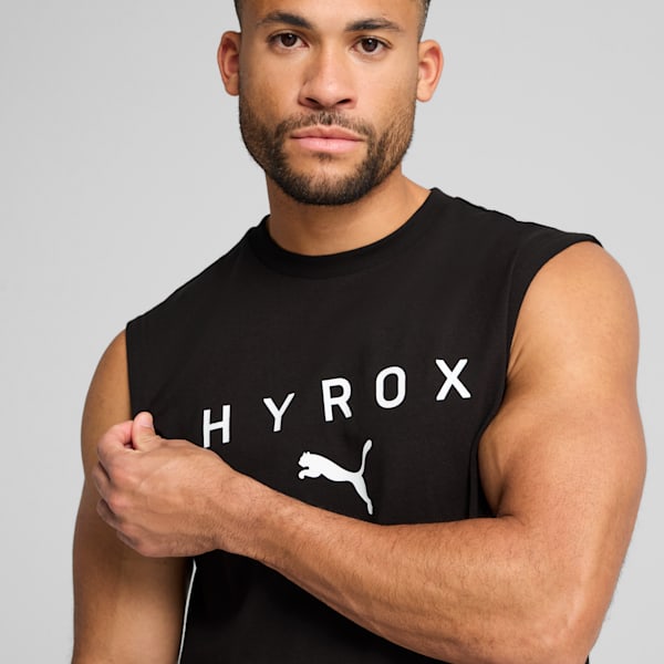 Remera sin mangas PUMA x HYROX para hombre, PUMA Black, large-ARG