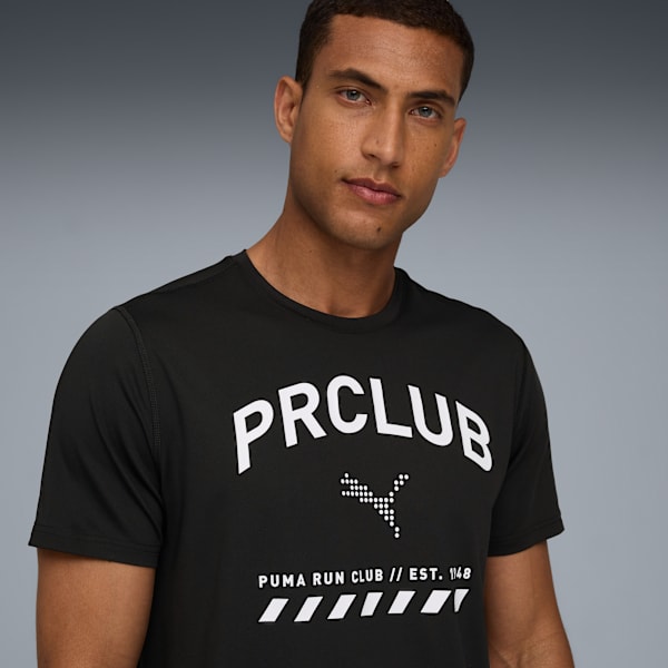 RUN CLUB Graphic Mesh Tee Men, PUMA Black, large-ZAF