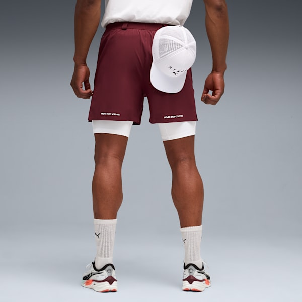 PUMA x HYROX 2in1 Training Shorts Men, Ruby Shimmer, large-ZAF