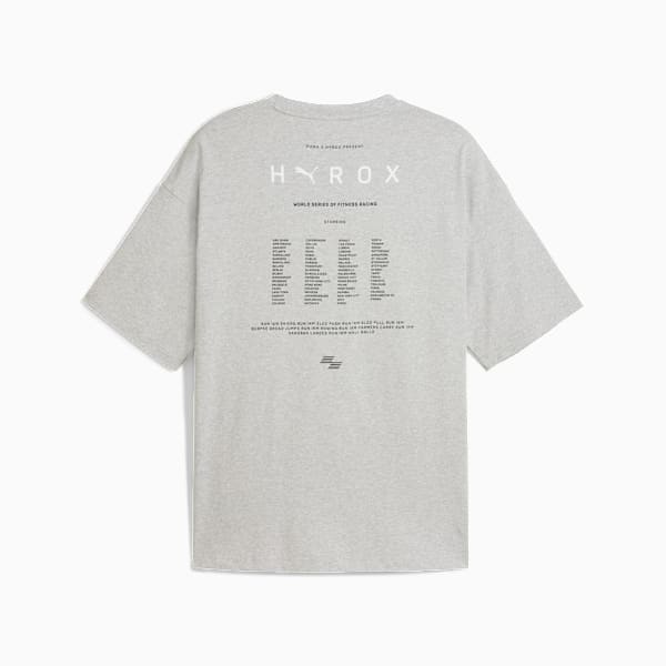PUMA x HYROX Lifestyle Tee Men, Light Gray Heather, large-ZAF