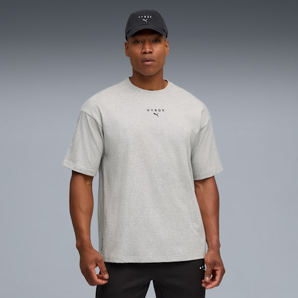 PUMA x HYROX Lifestyle Tee Men, Light Gray Heather, large-ZAF