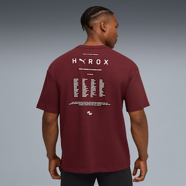 PUMA x HYROX Lifestyle Tee Men, Ruby Shimmer, large-ZAF
