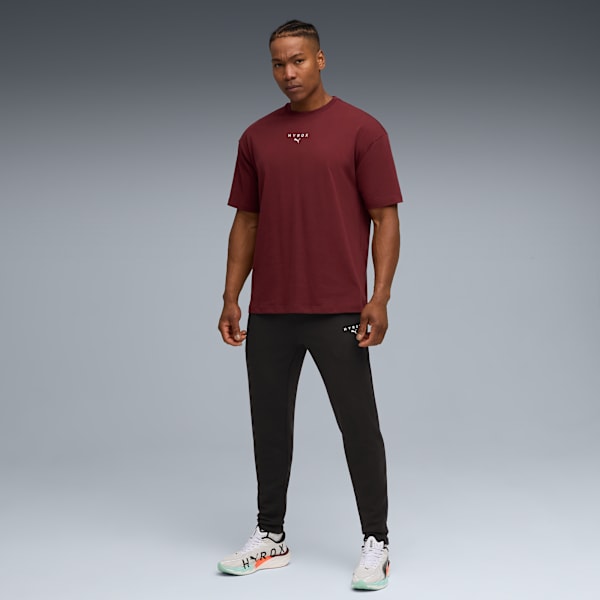 PUMA x HYROX Lifestyle Tee Men, Ruby Shimmer, large-ZAF