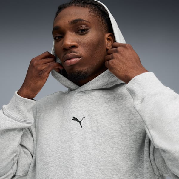 French Terry Hoodie Men, Light Gray Heather, large-ZAF
