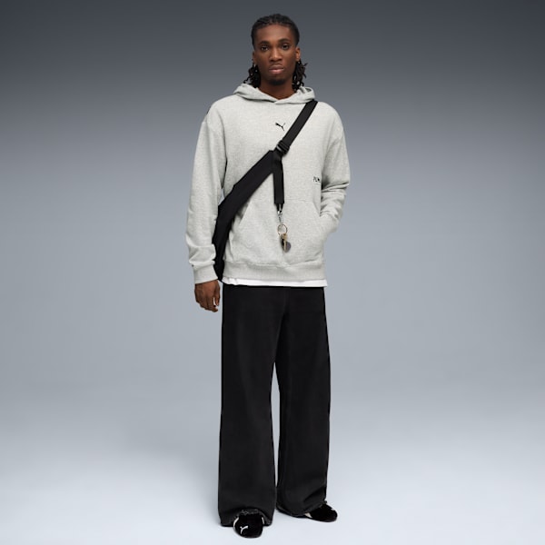 French Terry Hoodie Men, Light Gray Heather, large-ZAF