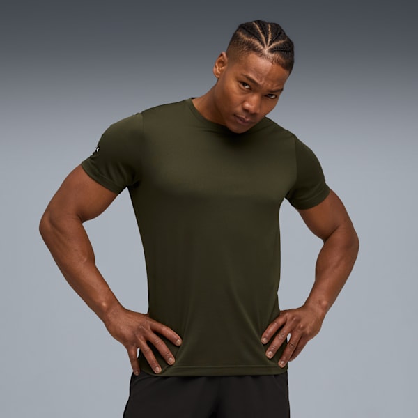 PUMA x HYROX City Performance Tee Men, Dark Olive, large-ZAF