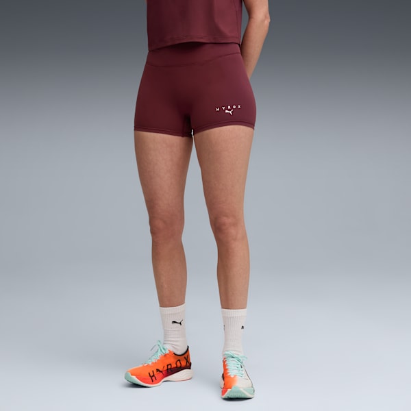 PUMA x HYROX SHAPELUXE 3" Tight Shorts Women, Ruby Shimmer, large-ZAF