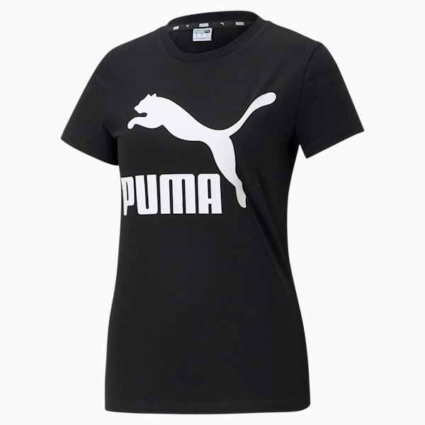 Classics Logo Women's Tee, Puma Black, large-MEX