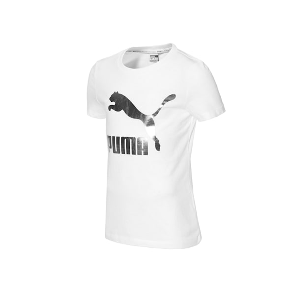 Classics Logo Youth Tee, Puma White, large-MEX