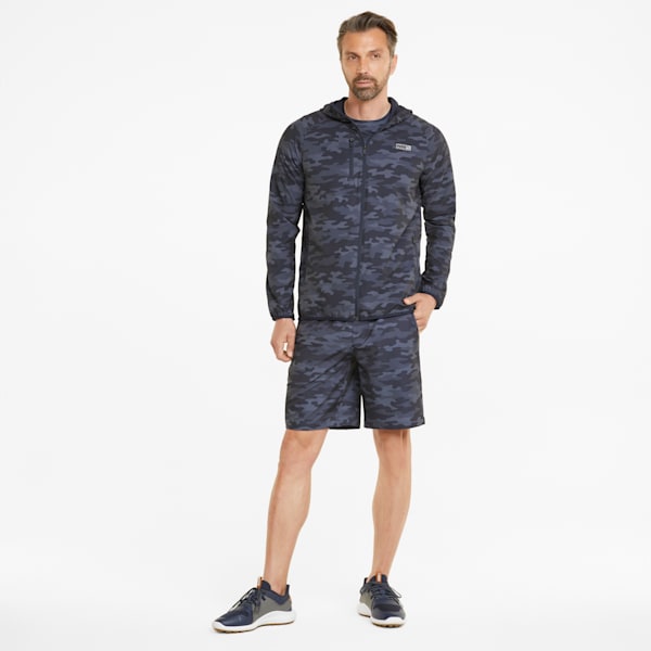 EGW Hooded Men's Golf Jacket, Navy Blazer-Camo, large-ZAF