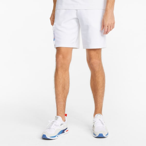 BMW M Motorsport Statement Men's Sweat Shorts, Puma White, large-ZAF