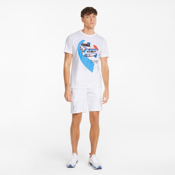 BMW M Motorsport Statement Men's Sweat Shorts, Puma White, large-ZAF