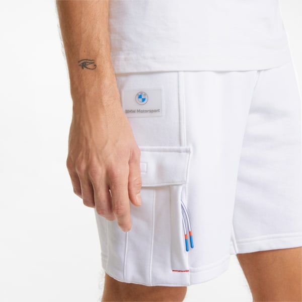 BMW M Motorsport Statement Men's Sweat Shorts, Puma White, large-ZAF