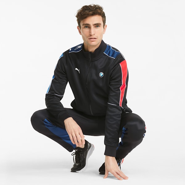 BMW M Motorsport T7 Men's Track Jacket, Puma Black-M color, large-ZAF