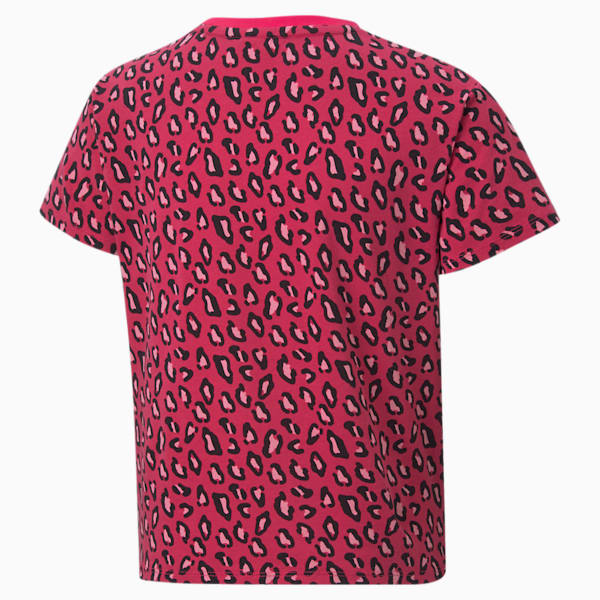 Remera juvenil con estampado gráfico y nudo Summer Roar, Beetroot Purple-AOP, large-ARG