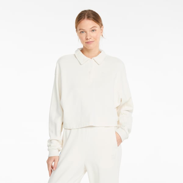 Infuse Fashion Polo Women's Sweatshirt, Pristine, large-ZAF