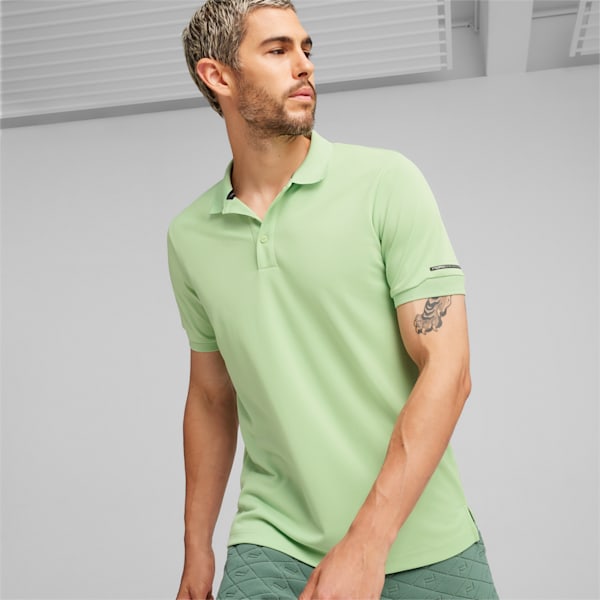 Porsche Design Men's Polo Shirt, Pure Green, large-MEX
