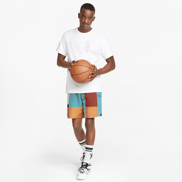 Signature Men's Basketball Shorts, Mineral Blue, large-ZAF
