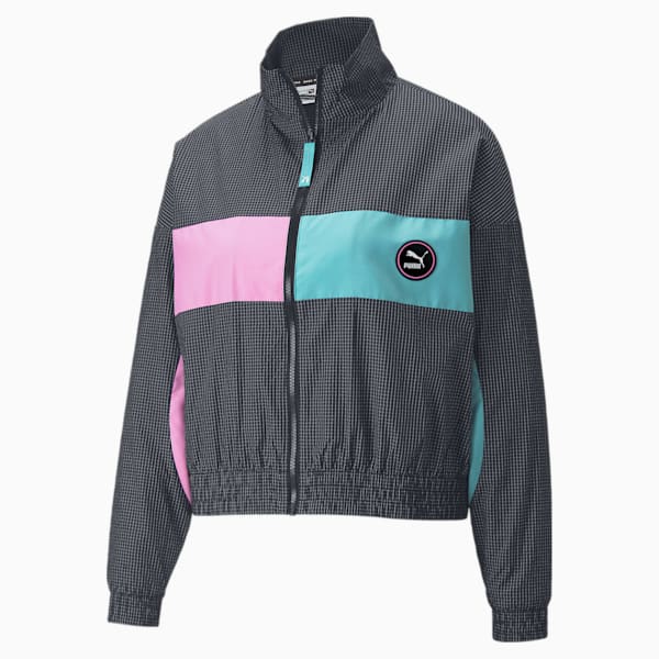 SWxP Woven Women's Track Jacket, Puma Black, large-ZAF