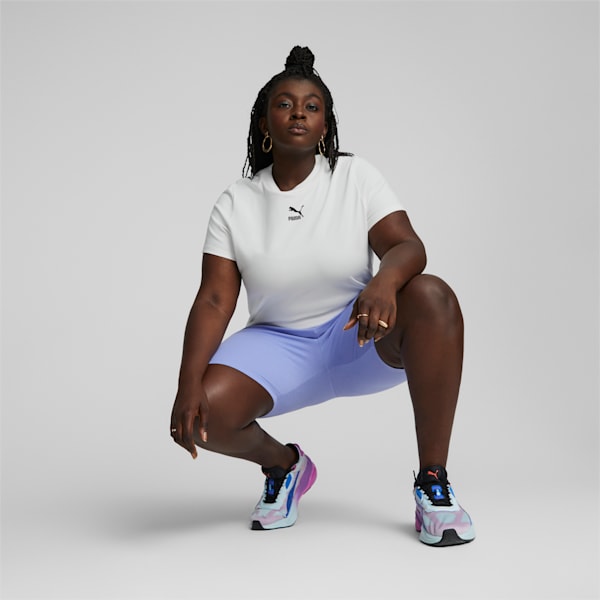 Playera estrecha para mujer Classics, Puma White, large-MEX