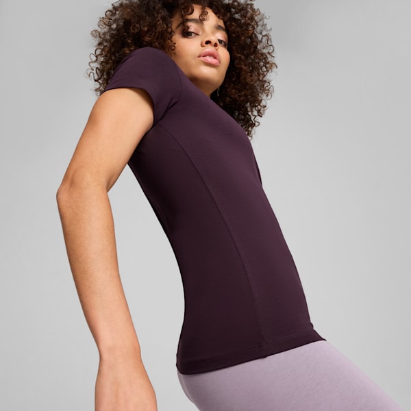 Playera estrecha para mujer Classics, Midnight Plum, large-MEX