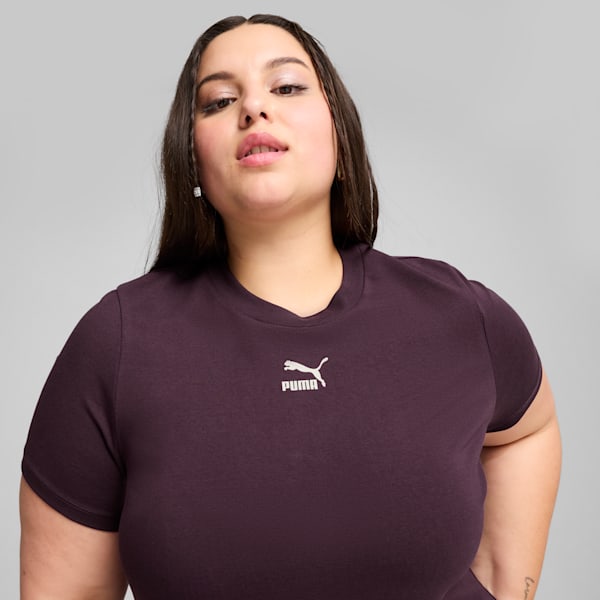Playera estrecha para mujer Classics, Midnight Plum, large-MEX