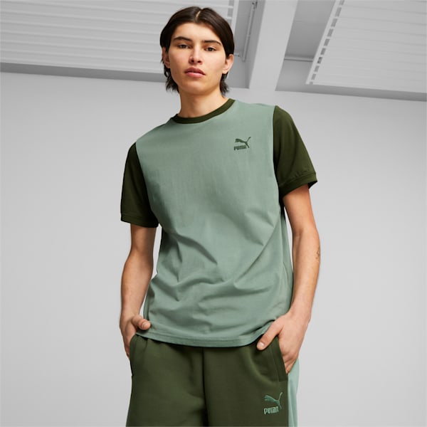 Remera para hombre Classics Block, Eucalyptus-Myrtle, large-ARG
