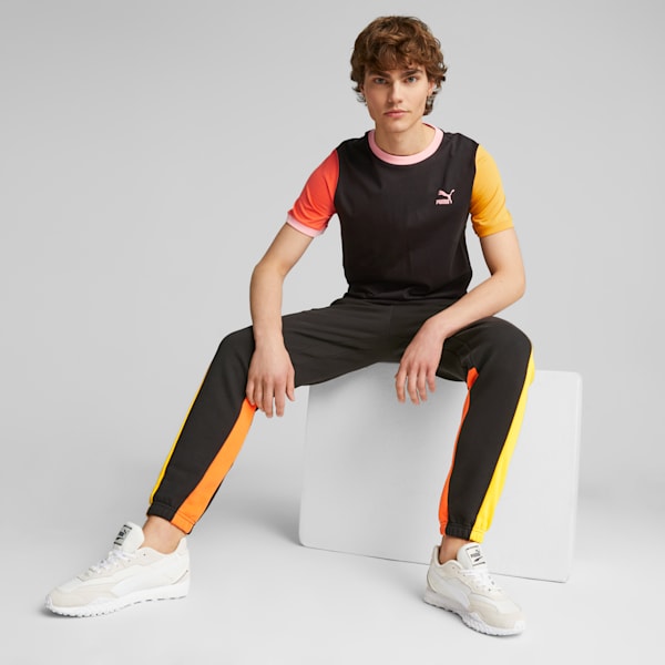 Remera para hombre Classics Block, PUMA Black-Hot Heat, large-ARG