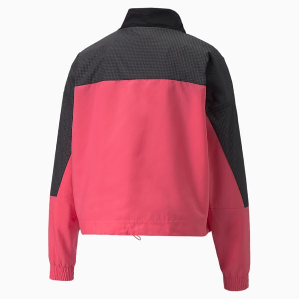 SWxP Half Zip Woven Jacket Women, Sunset Pink, large-ZAF