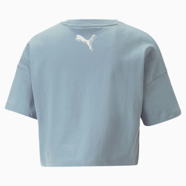 MOD Cropped Basketball Tee Women, Blue Wash, large-ZAF