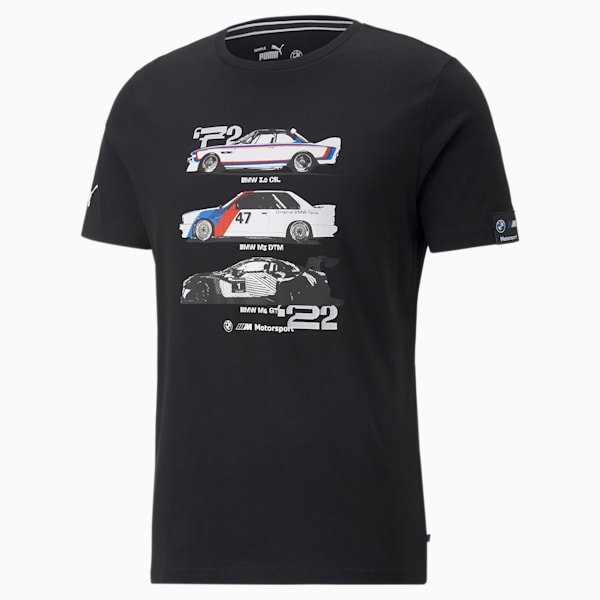 BMW M Motorsport Graphic Tee Men, Puma Black, large-ZAF