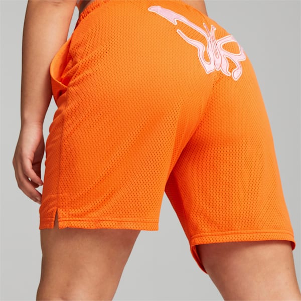 PUMA x DUA LIPA Basketball Shorts Women, Carrot, large-ZAF