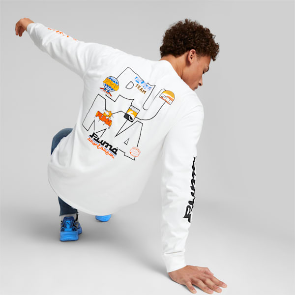 UPTOWN Long Sleeve Tee Men, PUMA White, large-ZAF