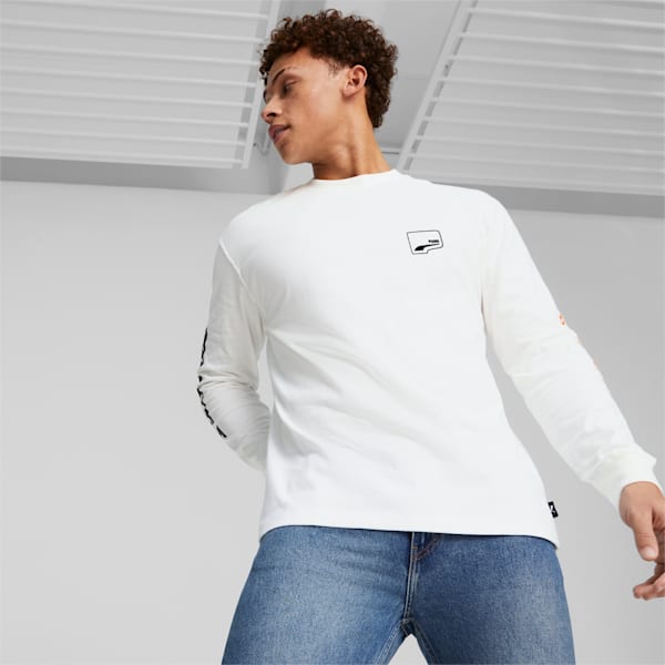 UPTOWN Long Sleeve Tee Men, PUMA White, large-ZAF