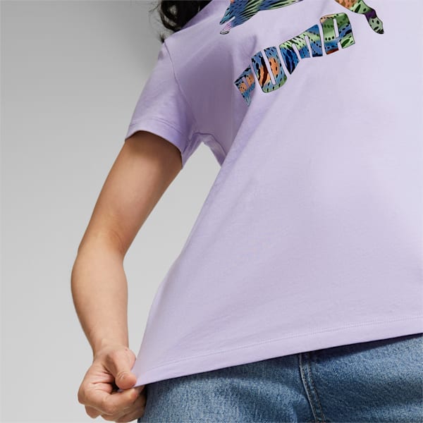 Classics Logo Infill Tee Women, Vivid Violet, large-ZAF