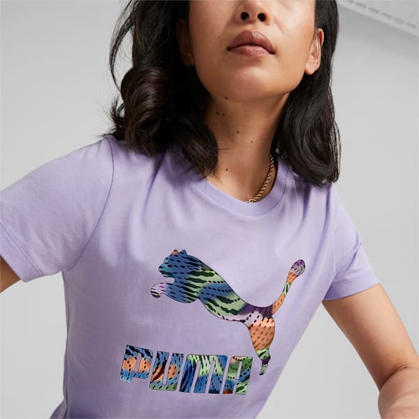 Classics Logo Infill Tee Women, Vivid Violet, large-ZAF