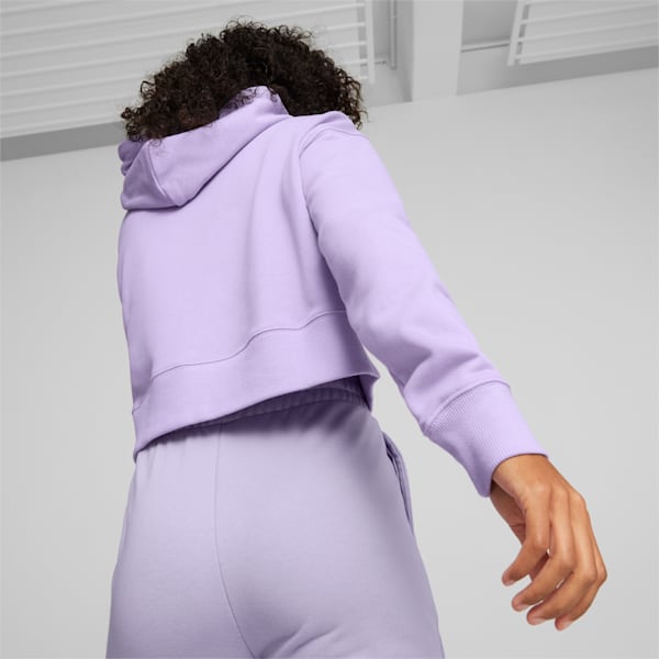 Classics Cropped Hoodie Women, Vivid Violet, large-ZAF