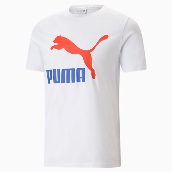 Remera con logotipo Classics para hombre, PUMA White-Royal Sapphire, large-ARG