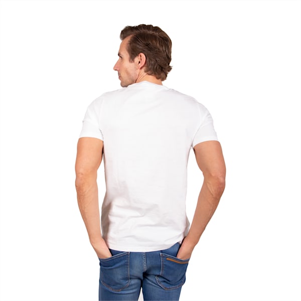 Remera con logotipo Classics para hombre, PUMA White-Royal Sapphire, large-ARG