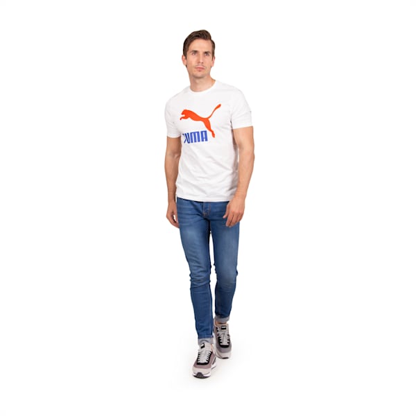 Remera con logotipo Classics para hombre, PUMA White-Royal Sapphire, large-ARG