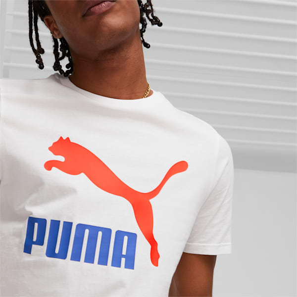 Remera con logotipo Classics para hombre, PUMA White-Royal Sapphire, large-ARG