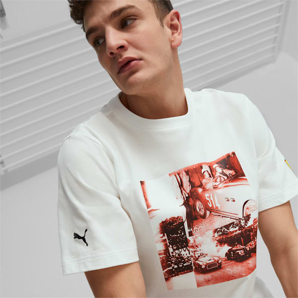 Scuderia Ferrari Road Trip Tee Men, PUMA White, large-ZAF