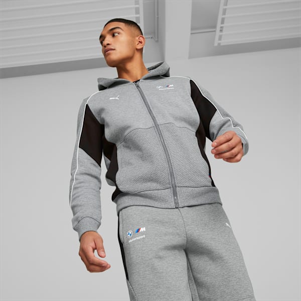 Campera con capucha de deporte para hombre BMW M Motorsport, Medium Gray Heather, large-ARG