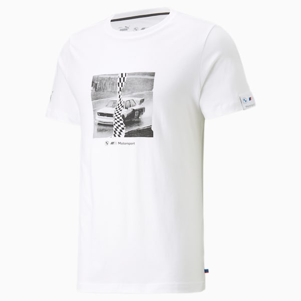 BMW M Motorsport Car Graphic Tee Men, PUMA White, large-ZAF